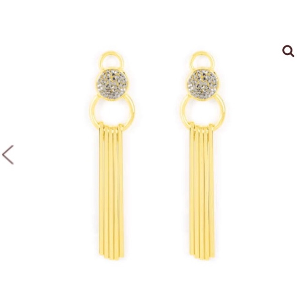Henri Bendel BENDEL ROCKS METAL FRINGE EARRING